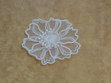 A Small doubled layered black or off white or red organza floral lace applique / lace motif is for sale