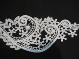 Ivory bridal wedding floral lace Applique / ivory lace motif for sale 31x8.3cm
