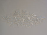Bridal wedding ivory floral lace applique / lace motif 25.5cm x11.5cm By piece