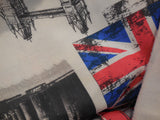 london landmarks theme linen fabric DIY thick textured linen sold By per 0.5meter