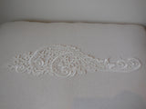 Ivory bridal wedding floral lace Applique / ivory lace motif for sale 31x8.3cm