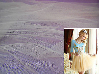 Ivory Soft Tulle Fabric for Dress making DIY 160cm wide.Sold per 0.5Meter