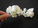 6 mini Ivory Cream Camellia With Wire Stems For Card Craft Cake 4.5cm/flower