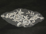 Ivory Soft White bridal floral lace Applique/wedding lace motif for sale.By pcs