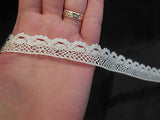 Ivory Cotton crochet lace trim Clothing Sewing DIY lace edge 1.5cm wide .Per M
