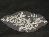 Ivory Soft White bridal floral lace Applique/wedding lace motif for sale.By pcs
