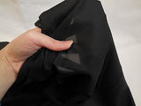 Black Soft Polyester Satin dress lining fabric 150cm wide. Per Meter