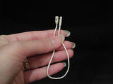 10 Ivory Fashion Price Label/Tag Threads/Strings one-off lock For Retail garment