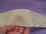 Ivory Plain Cotton Linen Blend Fabric Ribbon/ Blank Sewing Label in 5cm Per M