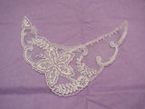 An ivory organza floral lace applique / lace motif / bridal wedding ivory lace collar is for sale. Sold by per piece