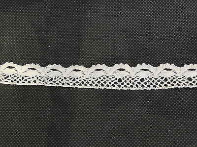 Ivory Cotton crochet lace trim Clothing Sewing DIY lace edge 1.5cm wide .Per M