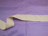 Ivory Plain Cotton Linen Blend Fabric Ribbon/ Blank Sewing Label in 4cm Per M