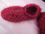 Women handmade knitted pattern socks slippers.5 colours choices.SOLD by pair(s)