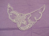 An ivory organza floral lace applique / lace motif / bridal wedding ivory lace collar is for sale. Sold by per piece