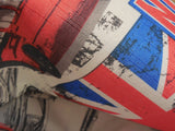 london landmarks theme linen fabric DIY thick textured linen sold By per 0.5meter