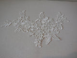 white or ivory or red dress making sewing floral lace applique shoes lace motif
