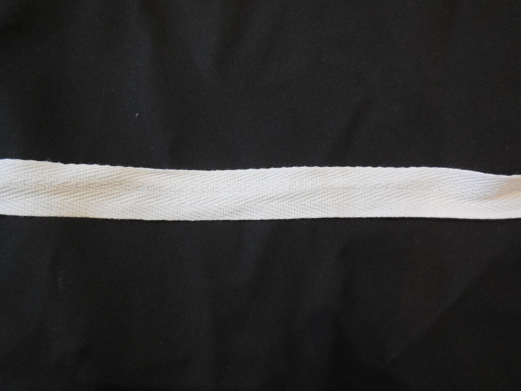 White Plain Cotton Linen Blend Fabric Ribbon /Blank Sewing Label Per M 2cm or3cm