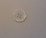 2 pcs ivory OR black grey shell plastic sew on clothes jackets buttons flat base