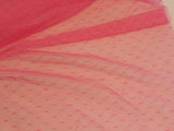 black or rose pink or red or navy or ivory bridal wedding dot soft tulle fabric sold by Per 0.5Meter