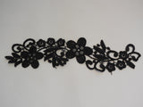 Black or ivory bridal wedding floral lace applique / dress lace motif for sale
