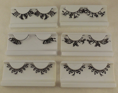 Black paper lace false eyelashes Delicate design Reusable fashion party false eyelashes