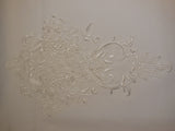 ivory floral lace applique sew on bridal embroidered lace motif patch for sewing