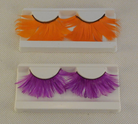 sharp orange or purple feathers false eyelashes Reusable eyelashes extension