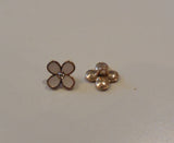 small white OR black metal sew on clothes floral button in 1cm sold by per piece