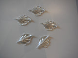 5 pieces ivory sew on acrylic leaves bridal beads Sewing Any purpose diy 4.5x2.8cm