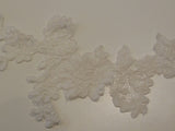 Ivory bridal floral lace Applique / lace motif for sale. 24x13cm.Sold by piece