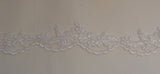 Black or ivory or white or red bridal wedding floral tulle lace trim / dress hemming lace trim is for sale. sold by Yard 90cm
