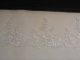 Red ivory white bridal floral tulle lace trim / dress hemming lace trim is for sale. sold by Yard 90cm