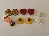 10pcs handmade miniature dollhouse mini assorted doll food cake doughnut pizza bread props