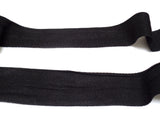 4cm or 5cm black plain cotton linen blend ribbon blank sewing label ribbon Sold by per piece