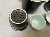 Portable travel tea set ceramic teapot with teacups and tea filter Kung Fu Tea kit gift set