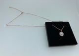 Craftuneed zircon & opal stone pendant necklace women silver plated or rose gold plated necklace gift