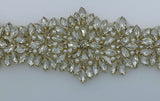 rhinestones embellishment motif patch sew on or glue on beads diamante applique for wedding