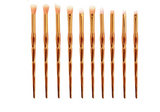Professional 10 foundation makeup brushes set powder brush with soft fibre hair