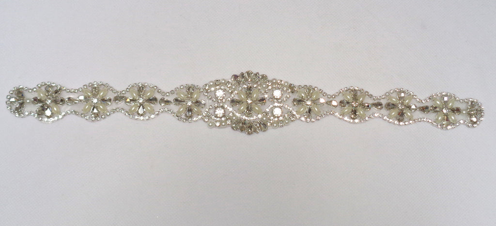 silver or copper or gold rhinestones applique Sew on bridal rhinestones beaded motif Per piece