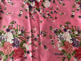 Craftuneed Japanese style floral print fabric polyester flower kimono fabric for dress sewing diy