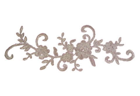 white bridal floral lace applique sew on embroidered tulle lace motif patch
