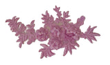 3d floral lace applique sew on double layers flower tulle lace motif patch