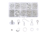 Job lot jewellery making kit DIY beads necklace closure earrings findings tool in Box