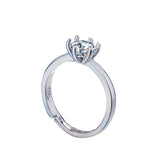 Craftuneed adjustable rings six prong zircon ring 925 silver women girl men birthday gift engagement jewellery gift