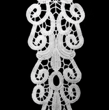 Craftuneed mirror match pair floral sleeves lace applique trim sew on long lace sleeve motif for dress making