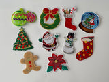 Craftuneed Job lot 10pieces iron on Christmas Santa Claus embroidery applique motif garment badge patches