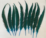 Job lot 10 pieces stripped hat mount feathers hat Millinery craft diy feathers