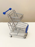 Craftuneed quality 1:6 miniature double layers metal shopping cart supermarket grocery mini trolley for barbie doll