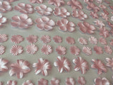 Craftuneed Job lot 100pcs baby pink satin fabric flower petals bridal floral petals craft kit