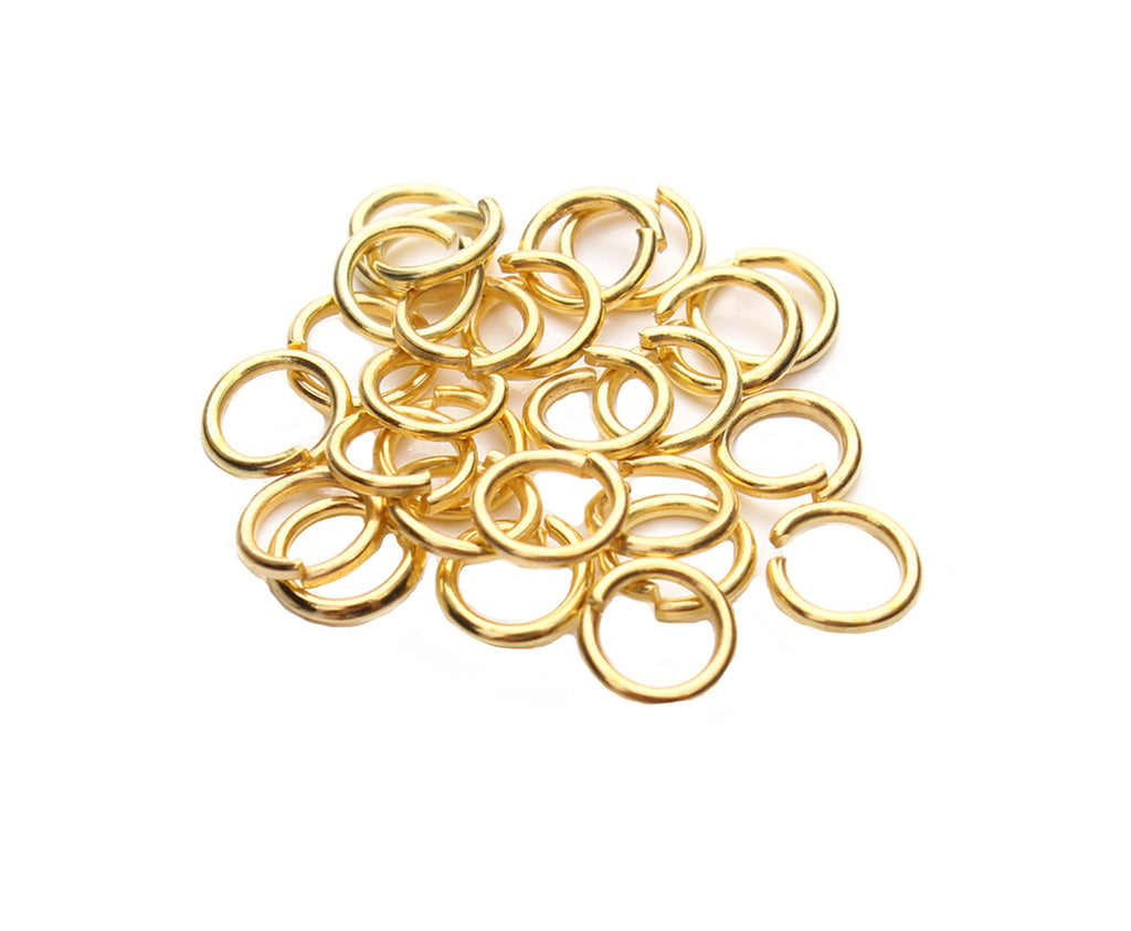 Craftuneed Job lot silver or gold rose or gold colour stainless steel circle jump rings for craft making jewellery findings